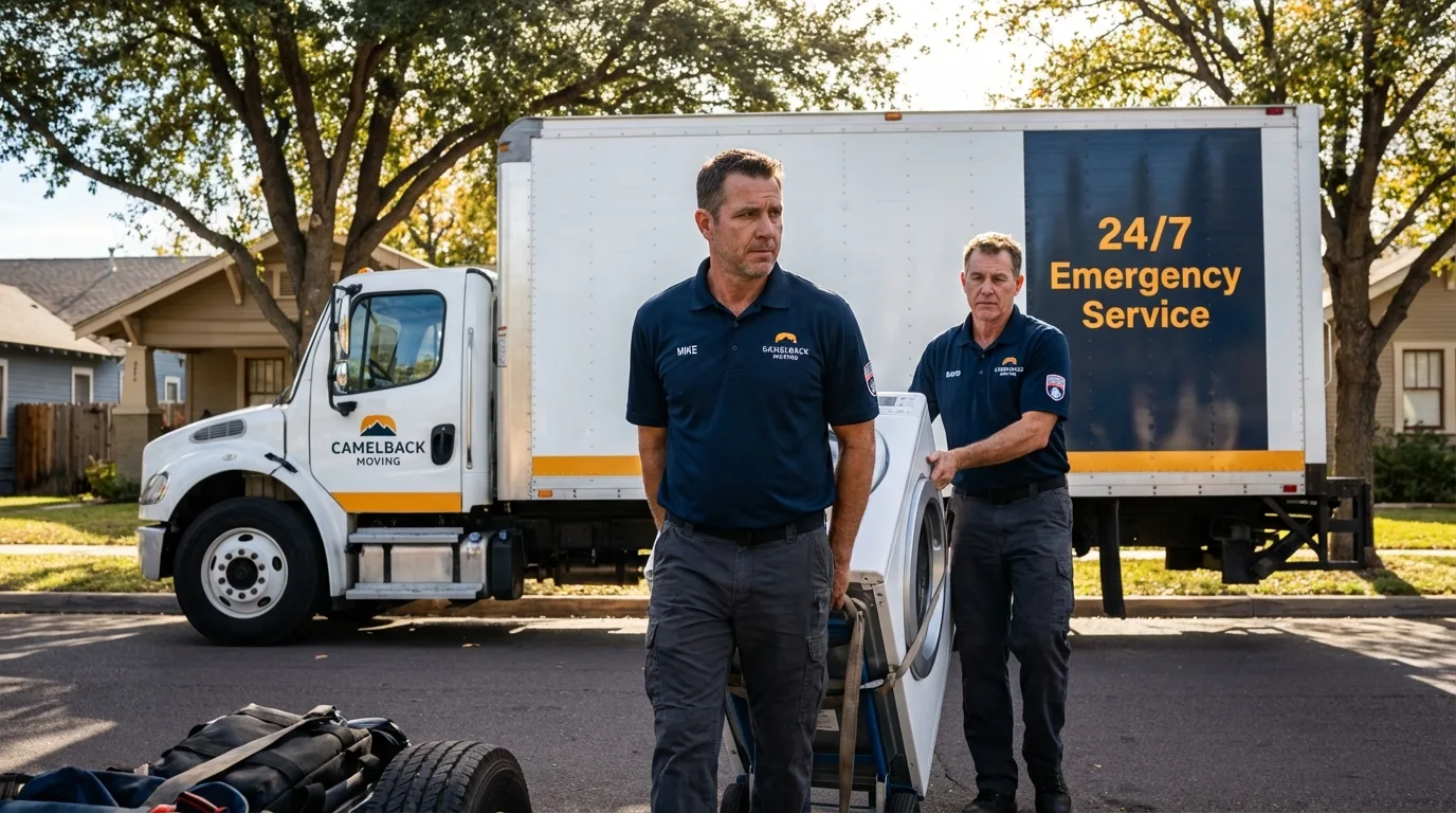CamelBack Moving crew loading furniture in El Mirage, AZ